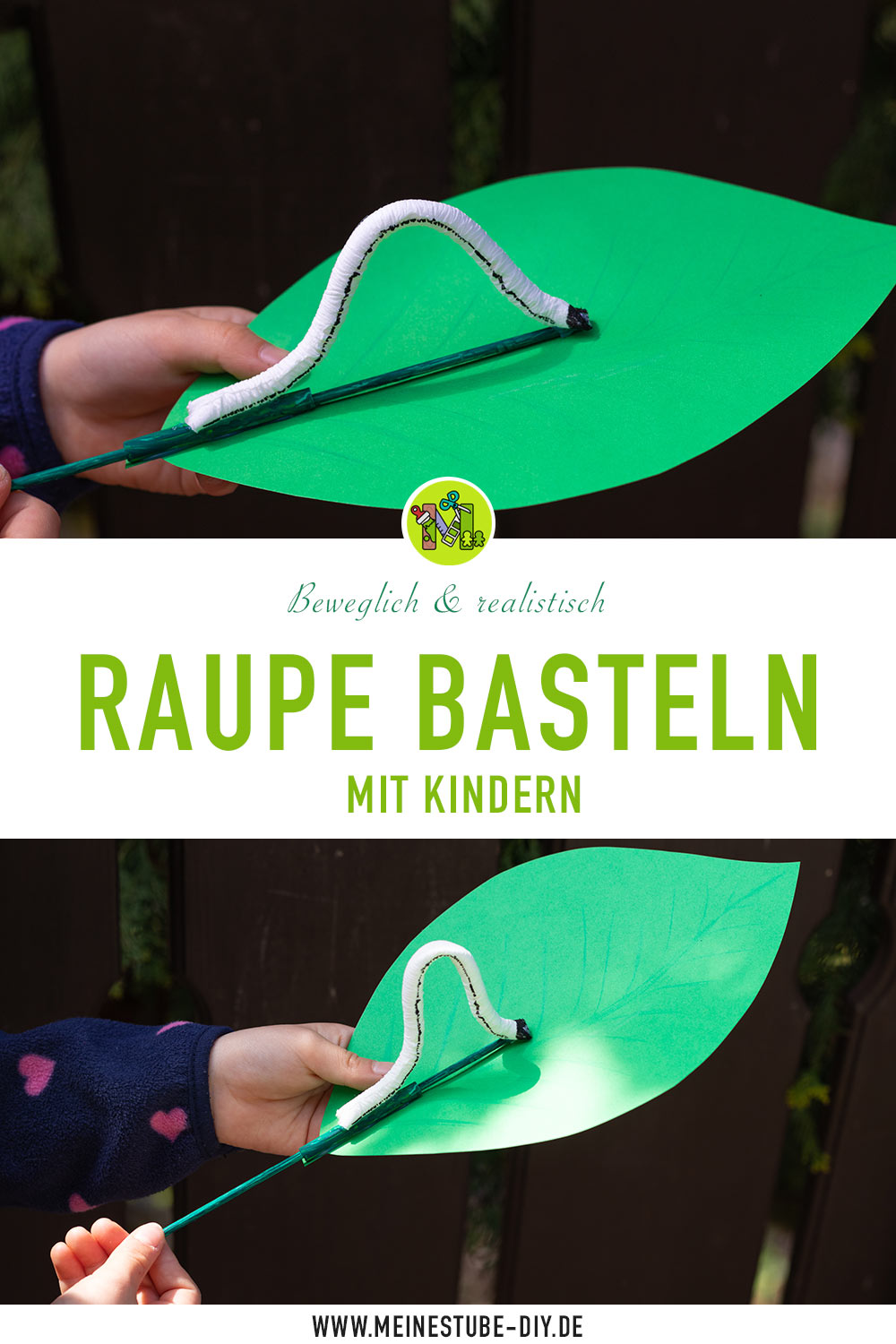 Raupe basteln mit meinestube-diy